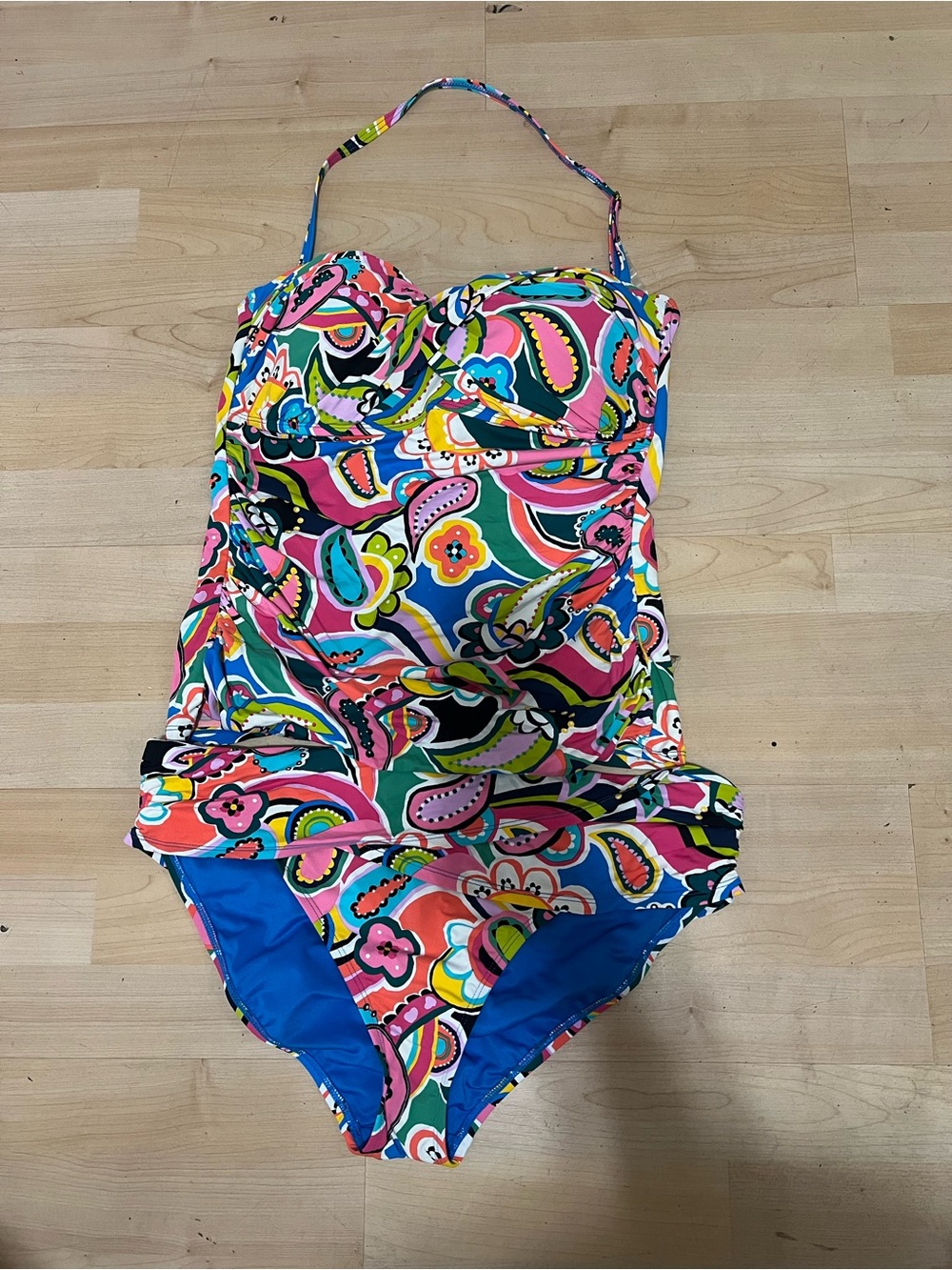 Women’s Tankini 2 piece Swimsuit in Multicolor Paisley Rod Beattie